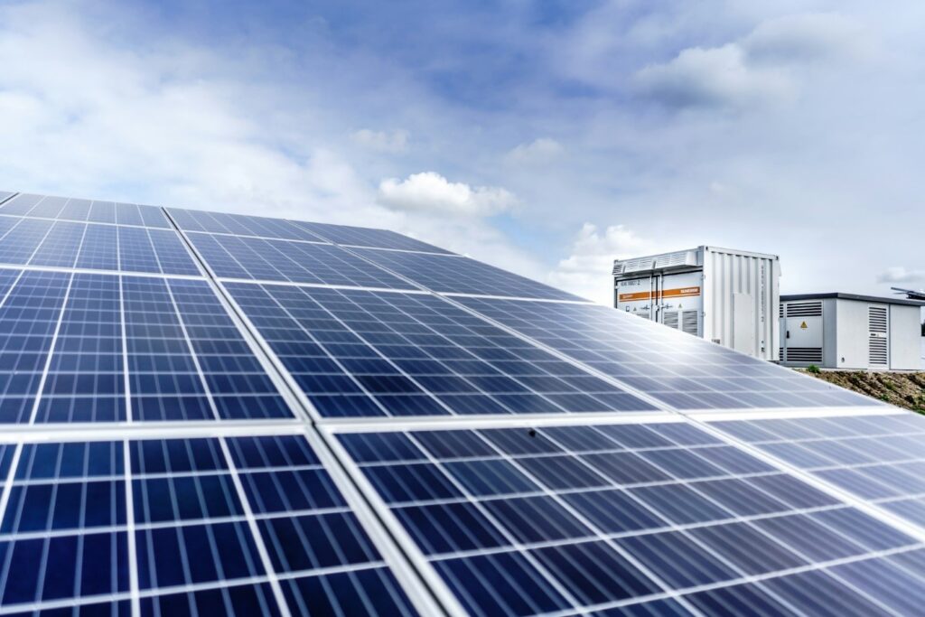 Panneaux photovoltaïques pour l’exploitation de l’énergie solaire.